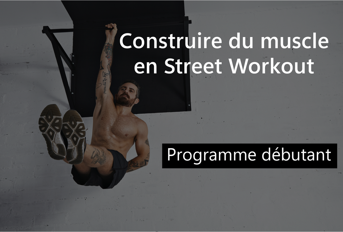 Programme hebdomadaire de Street Workout.  Construit du muscle !  - Niveau Débutant