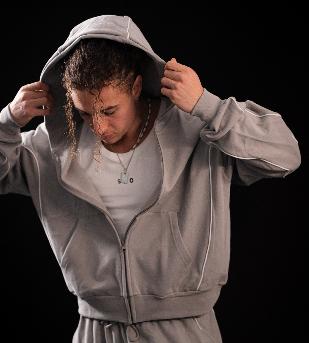 Hoodie street workout SWO – gris – vue 7 – Collection SINGULARITY I