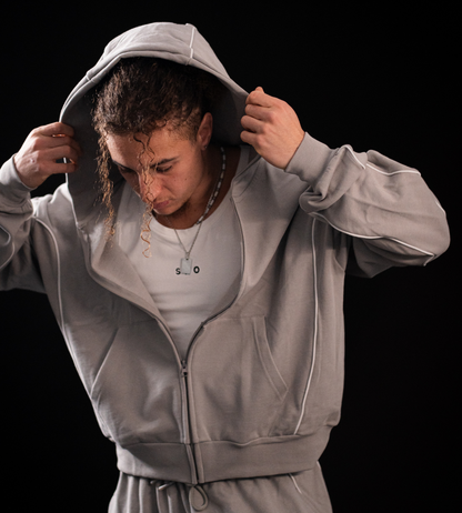 Hoodie street workout SWO – gris – vue 7 – Collection SINGULARITY I