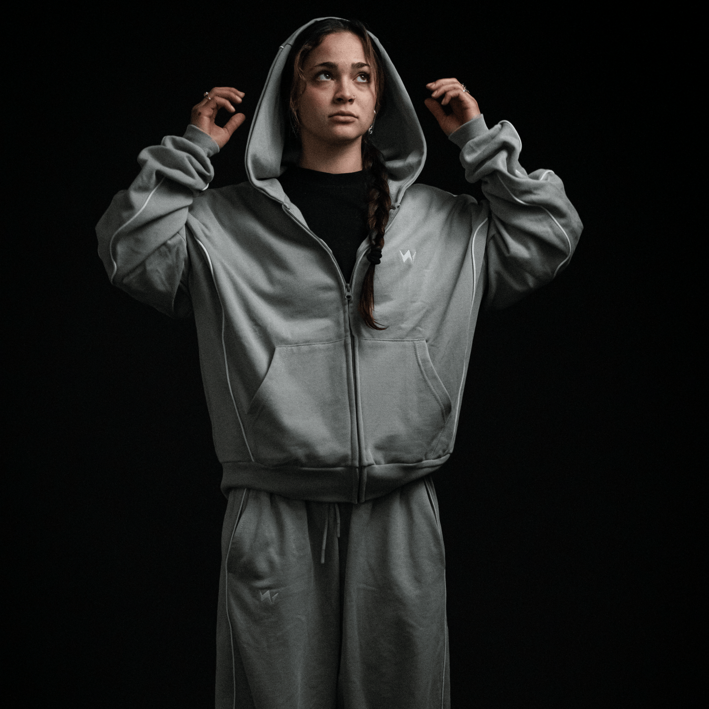 Hoodie street workout SWO – gris – vue 5 – Collection SINGULARITY I