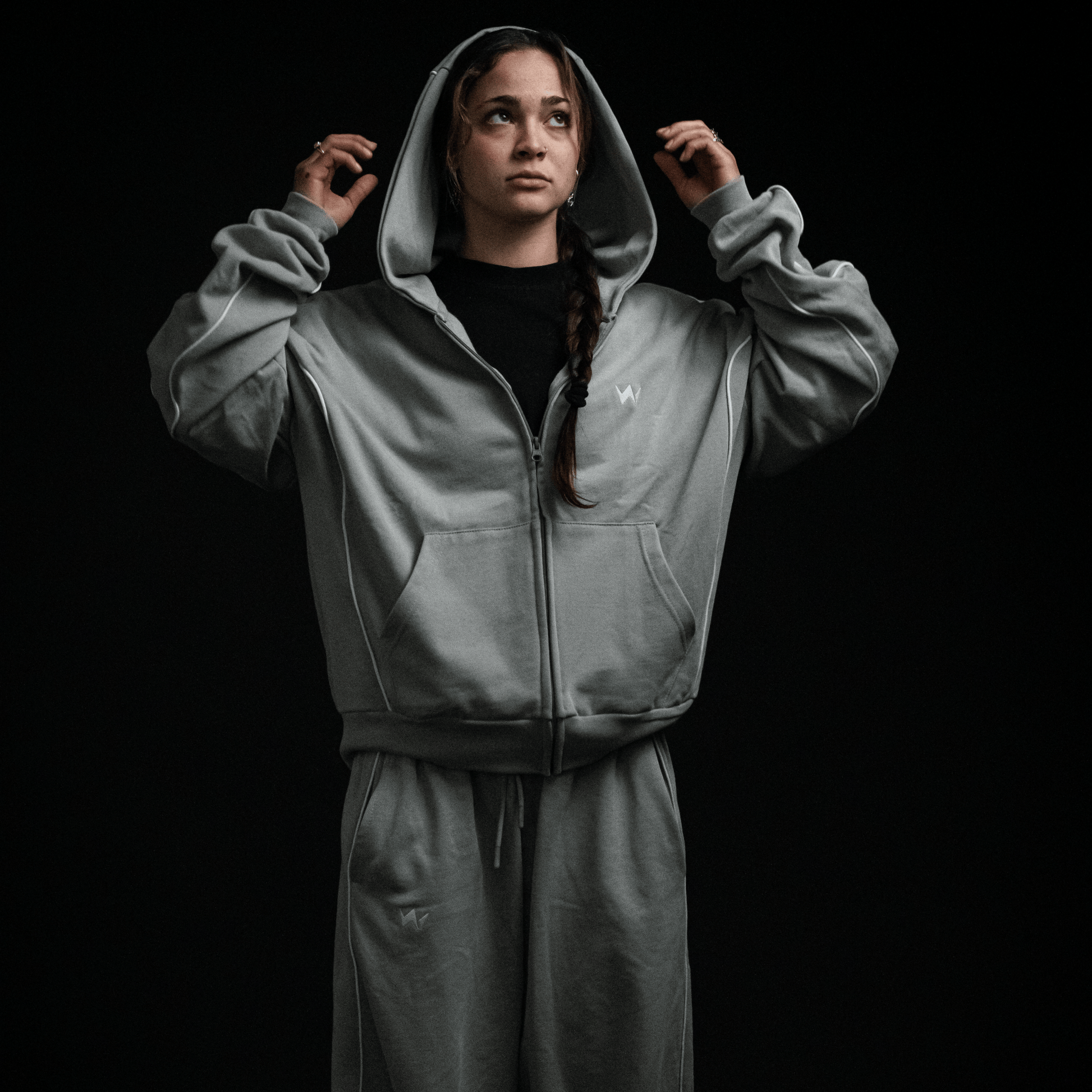 Hoodie street workout SWO – gris – vue 5 – Collection SINGULARITY I